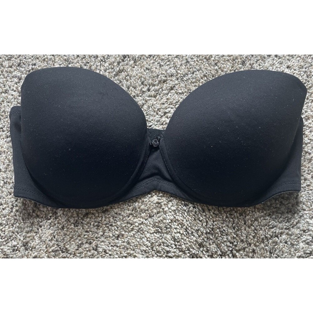 victoria's secret bra 36c Strapless Black Light Padding 136887-093